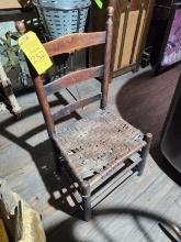Wood Wicker Bottom Chair
