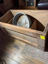 2 Wooden Boxes & Oil Pan