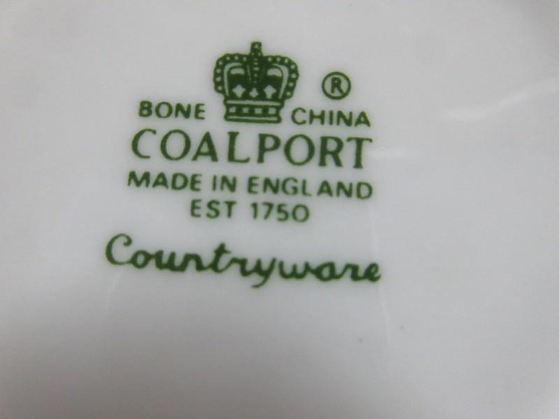 4pc Coalport Bone China Countryware Pattern All White Creamer & Covered Sugar Bowl