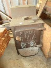 Cast Iron Fisher Wood Stove Single Door Model Mama Bear Range Two Air Inlets-