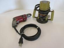 Lot Mall Drill Corded Electric Drill, Black & Decker Router 5/8 HP Ring Depth Adjustment