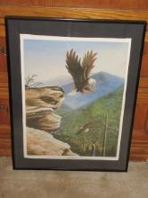 titled "From Indian Fort" Offset Lithograph Artist Signed J. Carlton Lucas Limited 624/1000 Edition