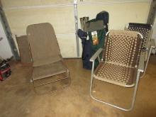 Lot Ozark Trail & Other Oversized Fashion Arm Chair Lawn Patio w/Totes, 2 Aluminum Frame