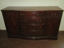 Mahogany Venere Bowfront Sideboard 4 Center Dovetail Drawers Flanked By Drawer