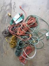 Lot Misc Extension Cord Various Lengths & AMPS