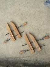 Pair Craftsman Adjustable Wood Clamps