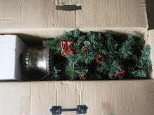 4ft Pre-Lit Anchorage Tree w/Urn Pot Hinged Branches 100 Clear Lights