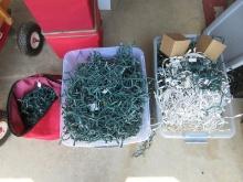 Lot Misc Christmas Light Strings, Clear & Multi Colors