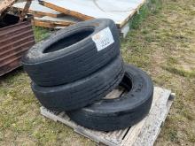 (3) 295/75R22.5 Truck Tires
