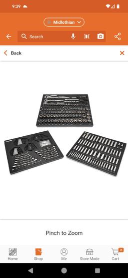 Husky Mechanics Tool Set in EVA Trays (290-Piece), Includes 174-sockets, 24-wrenches, 40-hex keys,