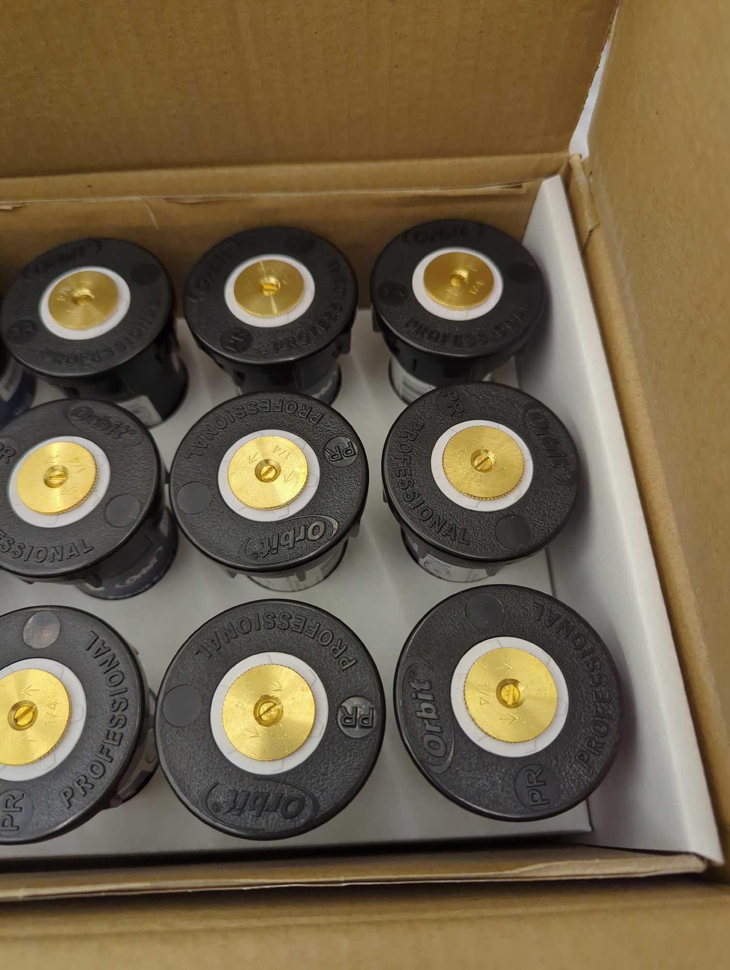 Box lot of 3 Orbit 3 in. Professional Pressure Regulated Spray Head Sprinkler with Brass Quarter