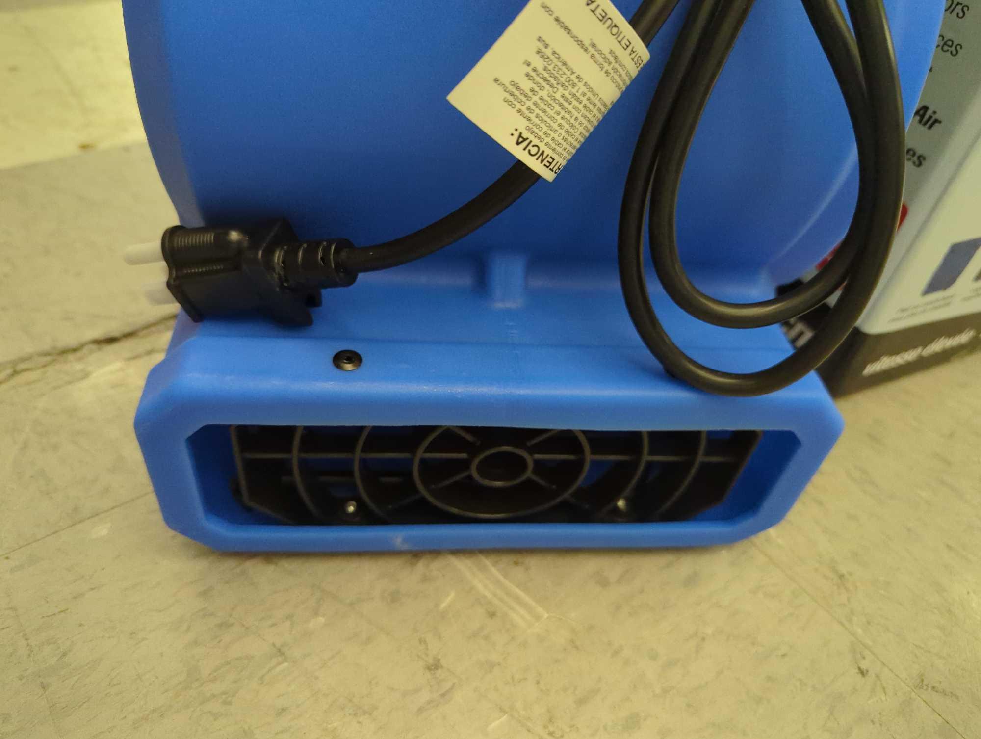B-Air 1/8 HP Air Mover Carpet Dryer Floor Blower Fan for Home Use in Blue, Appears to be New in