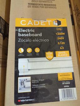 Lot of 4 Cadet 72 in. 240/208-volt 2,000/2,500/1,875/1,500-watt Electric Baseboard Heater in White,