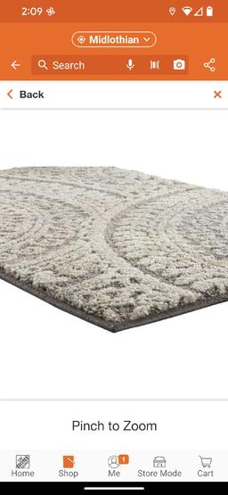 StyleWell Spiral Medallion 7 ft. x 9 ft. Gray Geometric Area Rug, Appears to be New in Factory