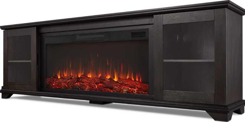 Real Flame (Box 3 ONLY) Benjamin Landscape Media Electric Fireplace in Weathered Wood, Retail Price