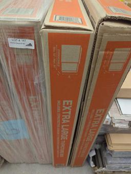 Lot of 3 The Home Depot 48 in. L x 6 in. W x 49 in. D Heavy Duty TV and Picture Moving Box, Appears