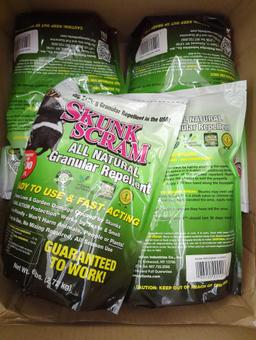 Box Lot of 6 Bags of Skunk 6 lbs. Repellent Granular Shaker Bag, Appears to be New in Factory Sealed