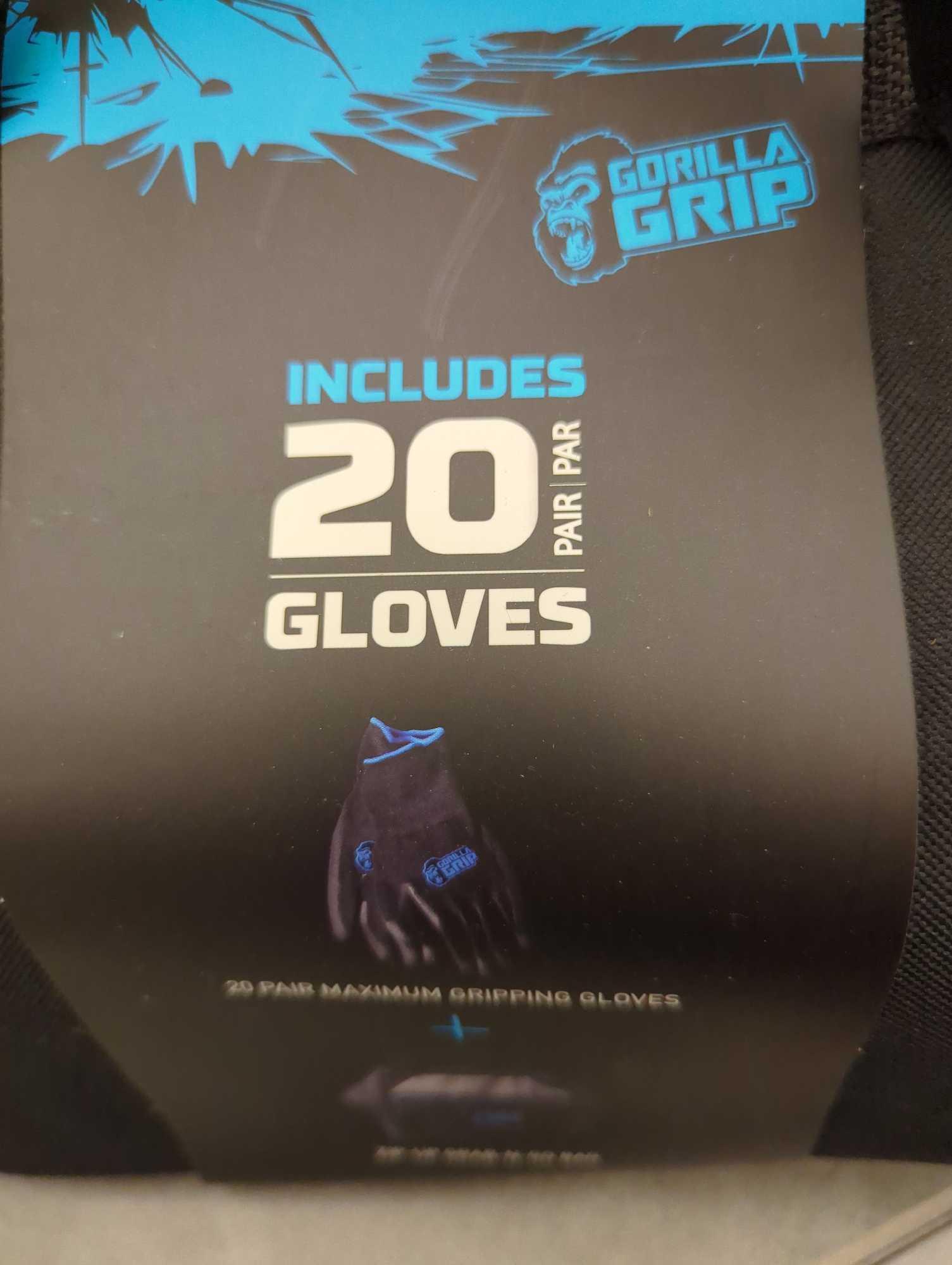 Gorilla Grip 20 Gloves Mechanic Maximum Gripping Large Grab Go Bag, Appears to be New in Factory