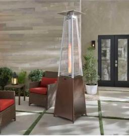 Hampton Bay 42,000 BTU Gold Gas Patio Heater, Retail Price $449, Appears to be New in Open Box,