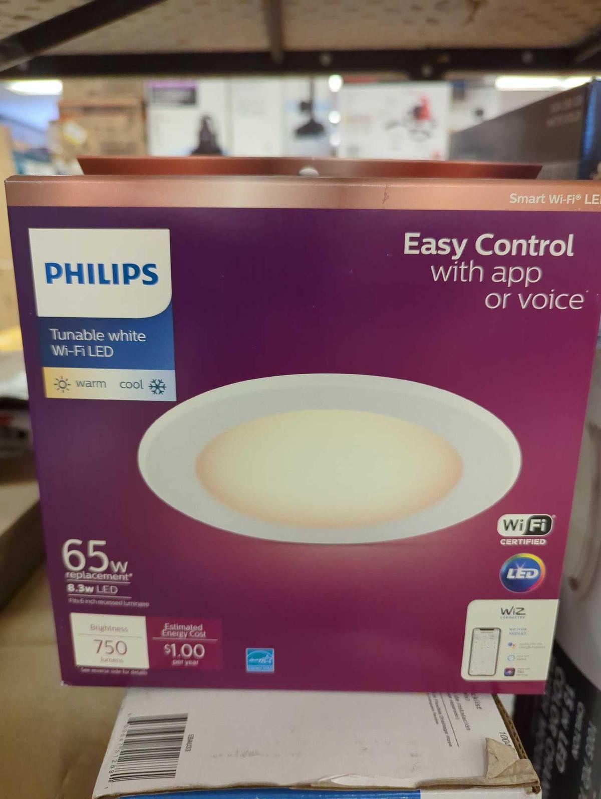 Philips 5 in. / 6 in. LED Color and Tunable White 65W Equivalent Dimmable Smart Wi-Fi Wiz Recessed