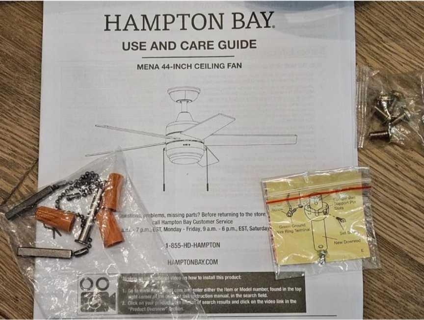Hampton Bay Mena 44 in. White Color Changing Integrated LED Indoor/Outdoor Matte Black Hugger