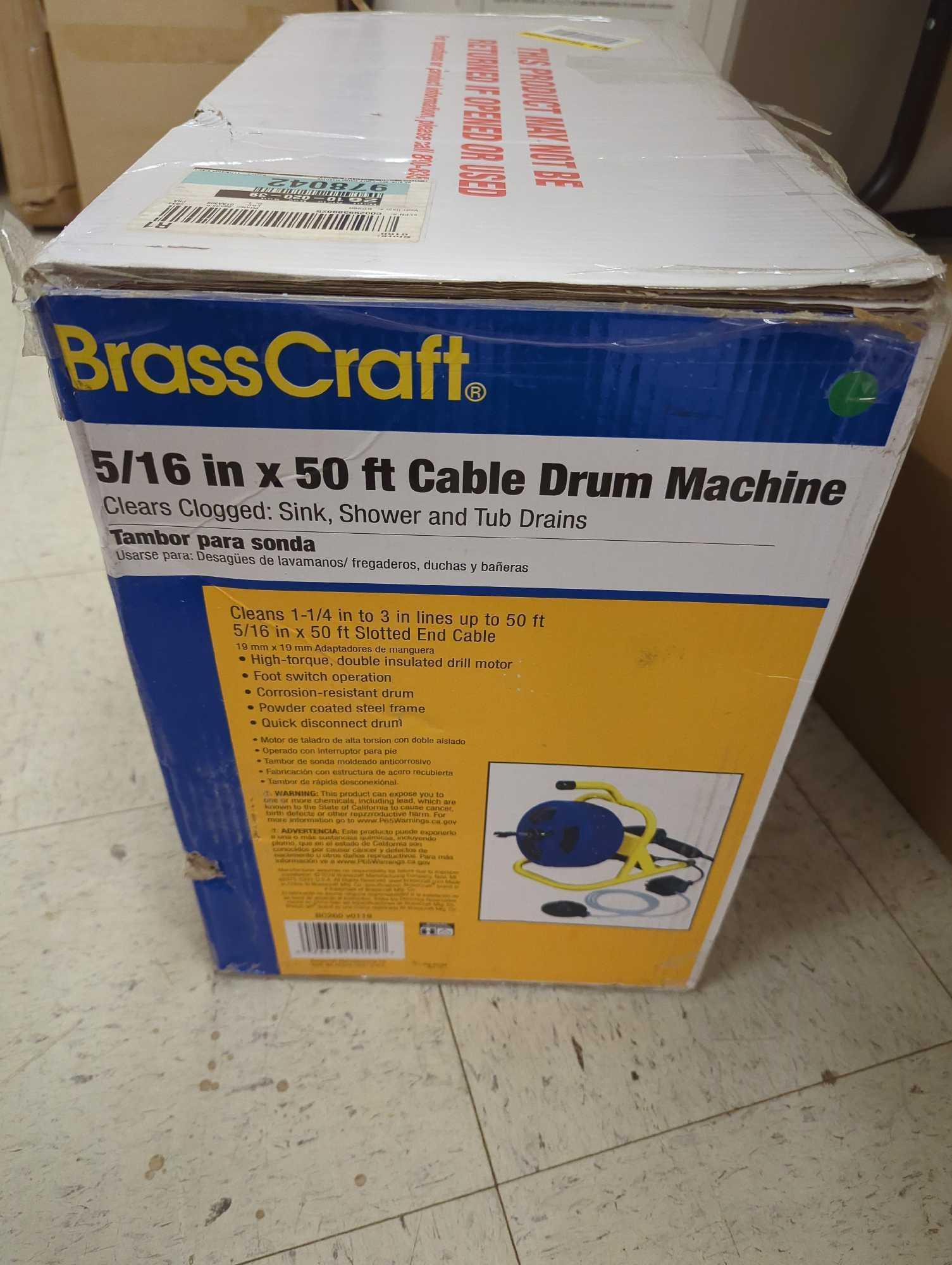 Cobra 5/16 in. x 50 ft. Cable Drum Machine, Appears to be New in Factory Sealed Box Retail Price
