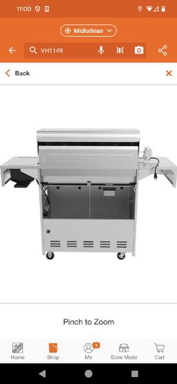 Nexgrill (Dented) Deluxe 6-Burner Propane Gas Grill in Stainless Steel with Ceramic Searing Side