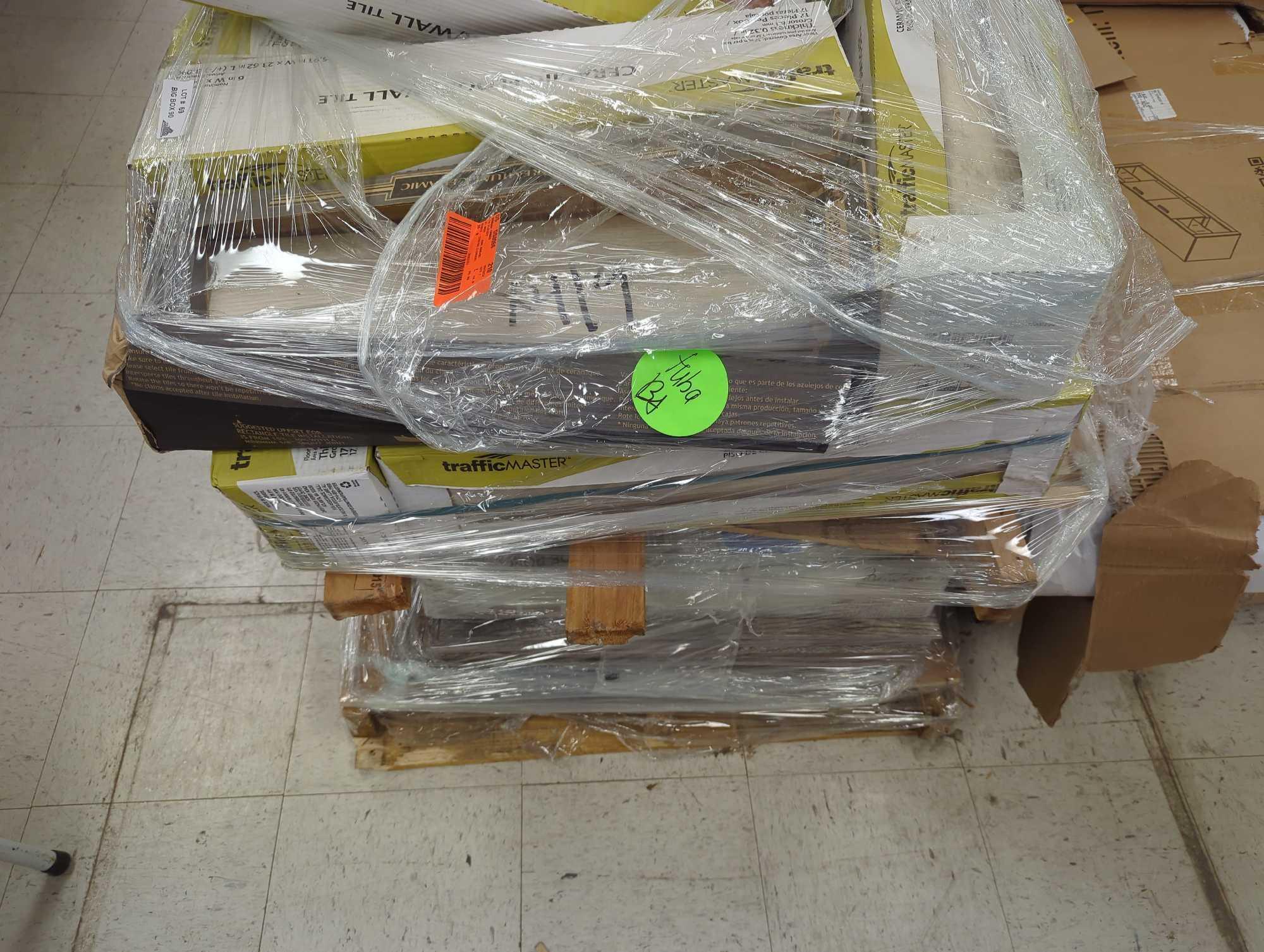 Pallet Lot of Assorted Ceramic Tile to include TrafficMaster, Premium Ceramic, And Marazzi Montagna