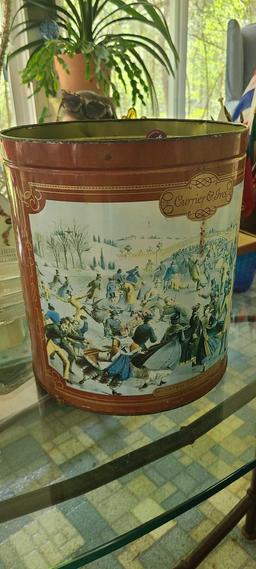 Vintage Currier & Ives Tin $1 STS