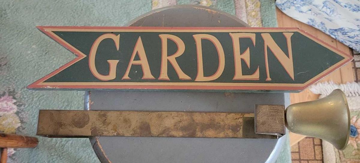 Vintage Door Bell and Garden Sign $1 STS