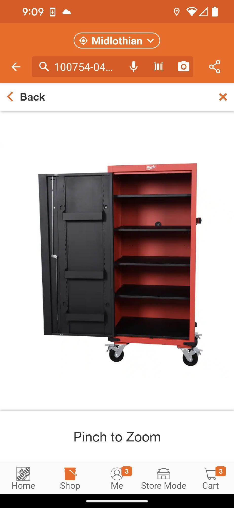 Milwaukee Tool Storage 27 in. W 4-Shelf Locker with Power Strip, Appears to be New in Factory Sealed