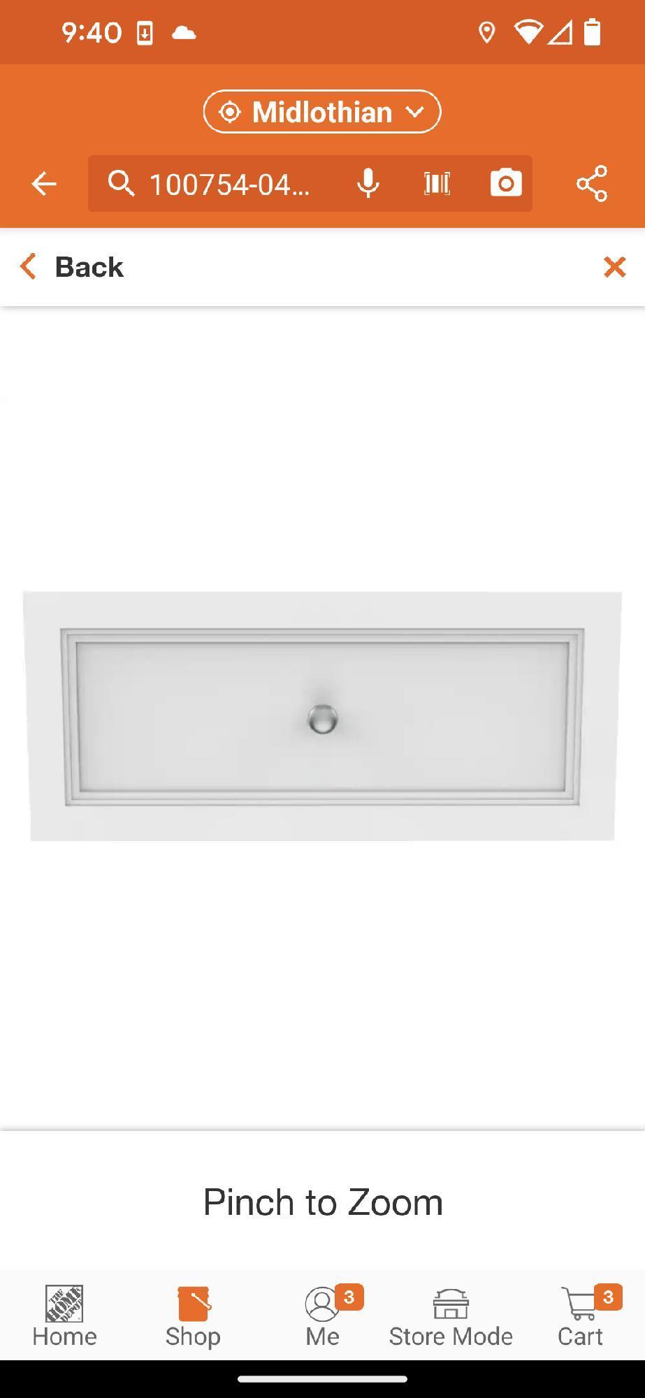 ClosetMaid Selectives 10 in. H x 23.5 in. W White Wood Drawer with Silver Handle, Appears to be New