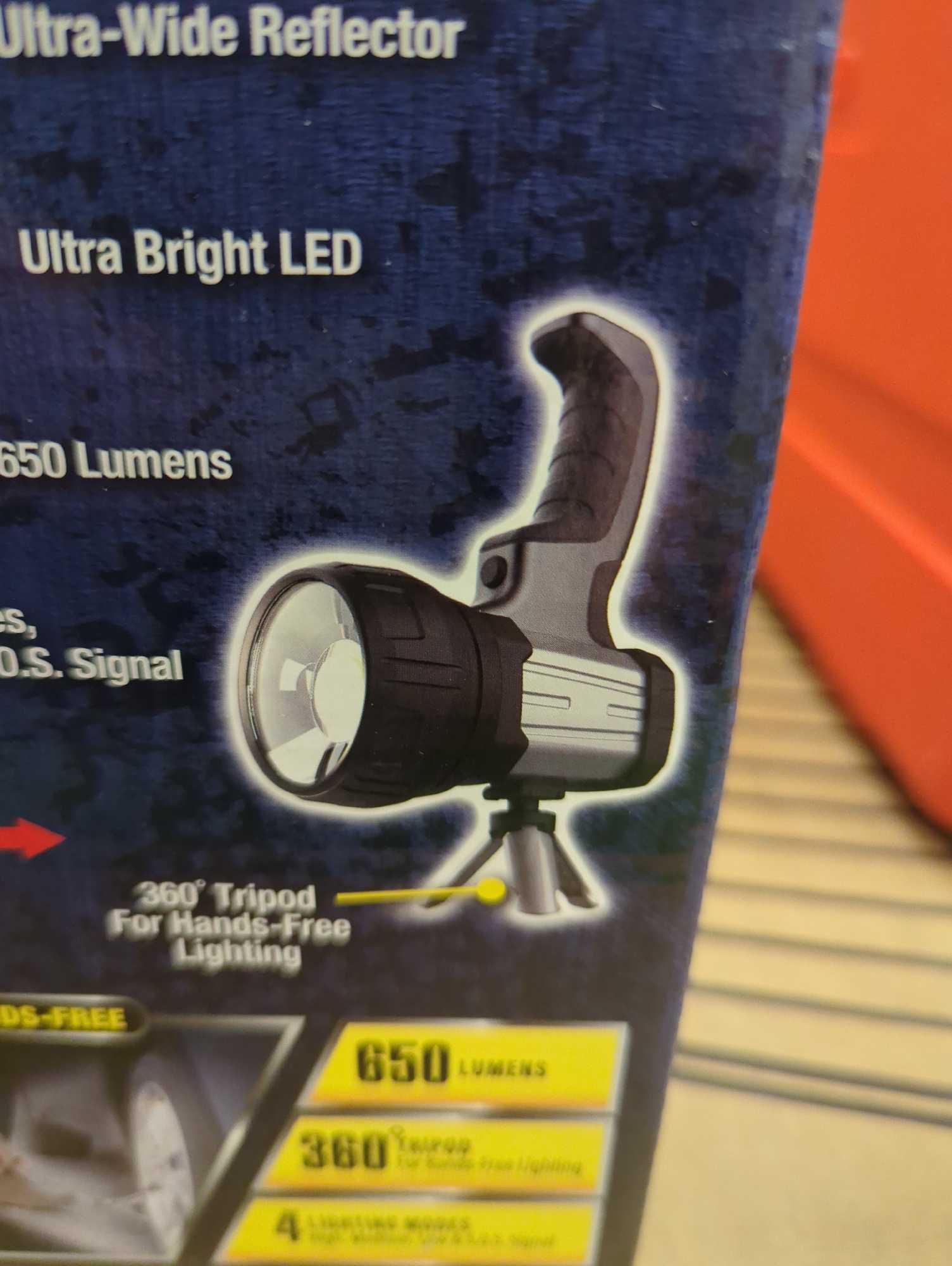 HANDY BRITE Ultra-Bright LED Cordless 2-in-1 Tripod Work Light, Appears to be New in Factory Sealed