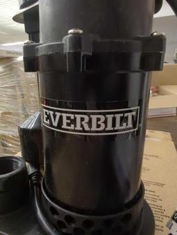 Everbilt 1/4 HP Aluminum Sump Pump Vertical Switch, Appears to be New in Open Box Do to Being In