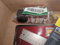 Box Lot of Assorted Items Including DIABLO 3/4 in. x 1-1/2 in. Carbide Straight Router Bit, Tzumi