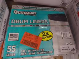 Ultrasac 55 Gal. Drum Liner Trash Bags (50 Count), Retail Price $28, Appears to be New, What You See