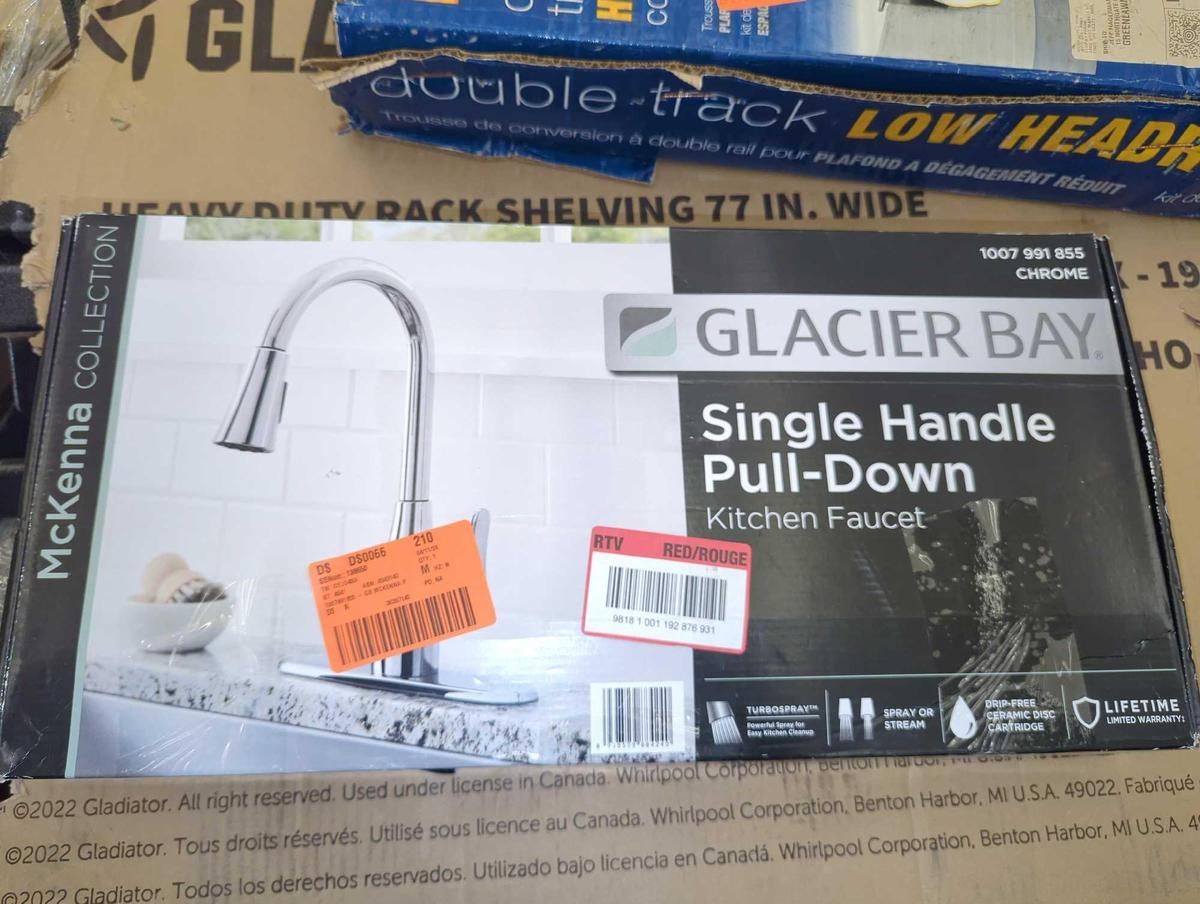 Glacier Bay McKenna Single-Handle Pull Down Sprayer Kitchen Faucet in Polished Chrome with