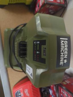 Green Machine 62V Charger with Cooling Fan, Retail Price $99, Appears to be Used, What You See in