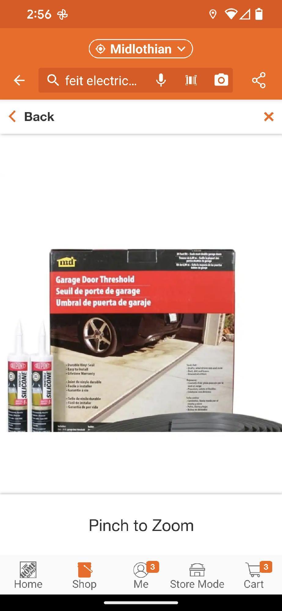 M-D Building Products 20 ft. Garage Door Bottom Seal Kit, Appears to be New in Factory Sealed Box