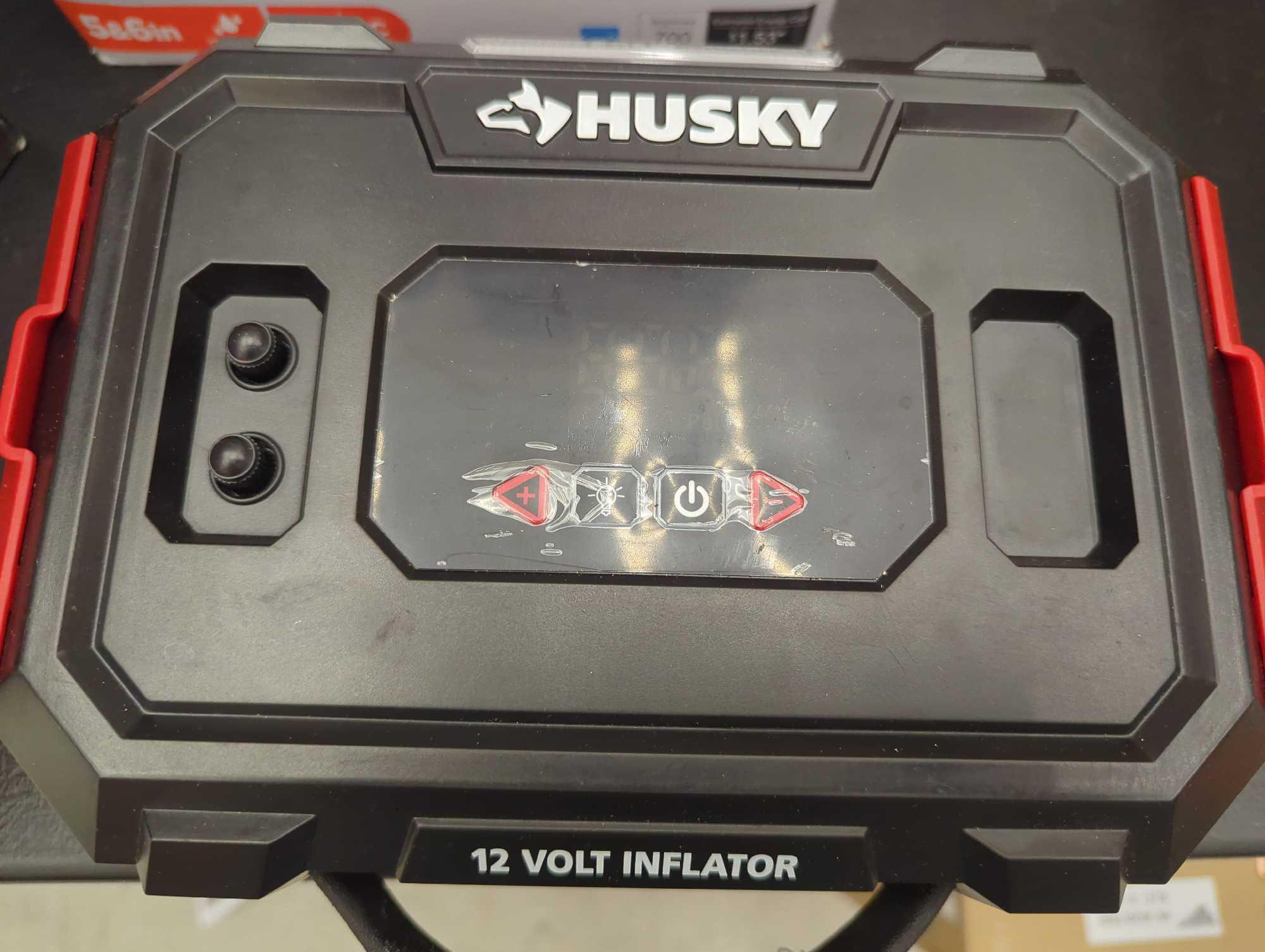Husky 12-Volt Inflator, Appears to be New in Open Box Do to being in Open Box Some Pieces May Be