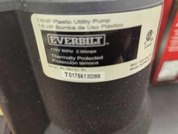 Everbilt 1/6 HP Plastic Submersible Utility Pump, Appears to be Slightly Used Retail Price Value