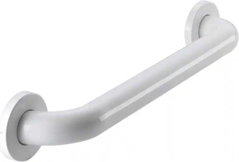 Lot of 2 Glacier Bay 18 in. x 1-1/2 in. Concealed Screw ADA Compliant Grab Bar in White, Appears to
