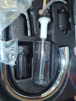 Glacier Bay Calandine Single-Handle Pull-Down Sprayer Kitchen Faucet with Soap Dispenser in Chrome,