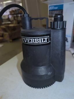 Everbilt 1/6 HP Plastic Submersible Utility Pump, Retail Price $109, Appears to be Used, What You