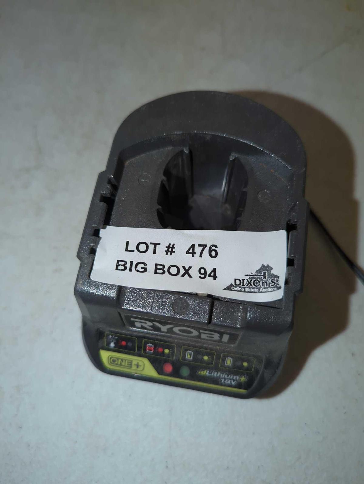 RYOBI (Cord is Cut) 18V Battery Charger, Model P118B, Retail Price $22, Appears to be Used, What You