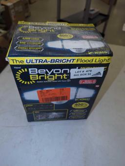 Beyond Bright (Damaged) Hardwired Black Motion Sensing LED Landscape Flood Light, Retail Price $20,