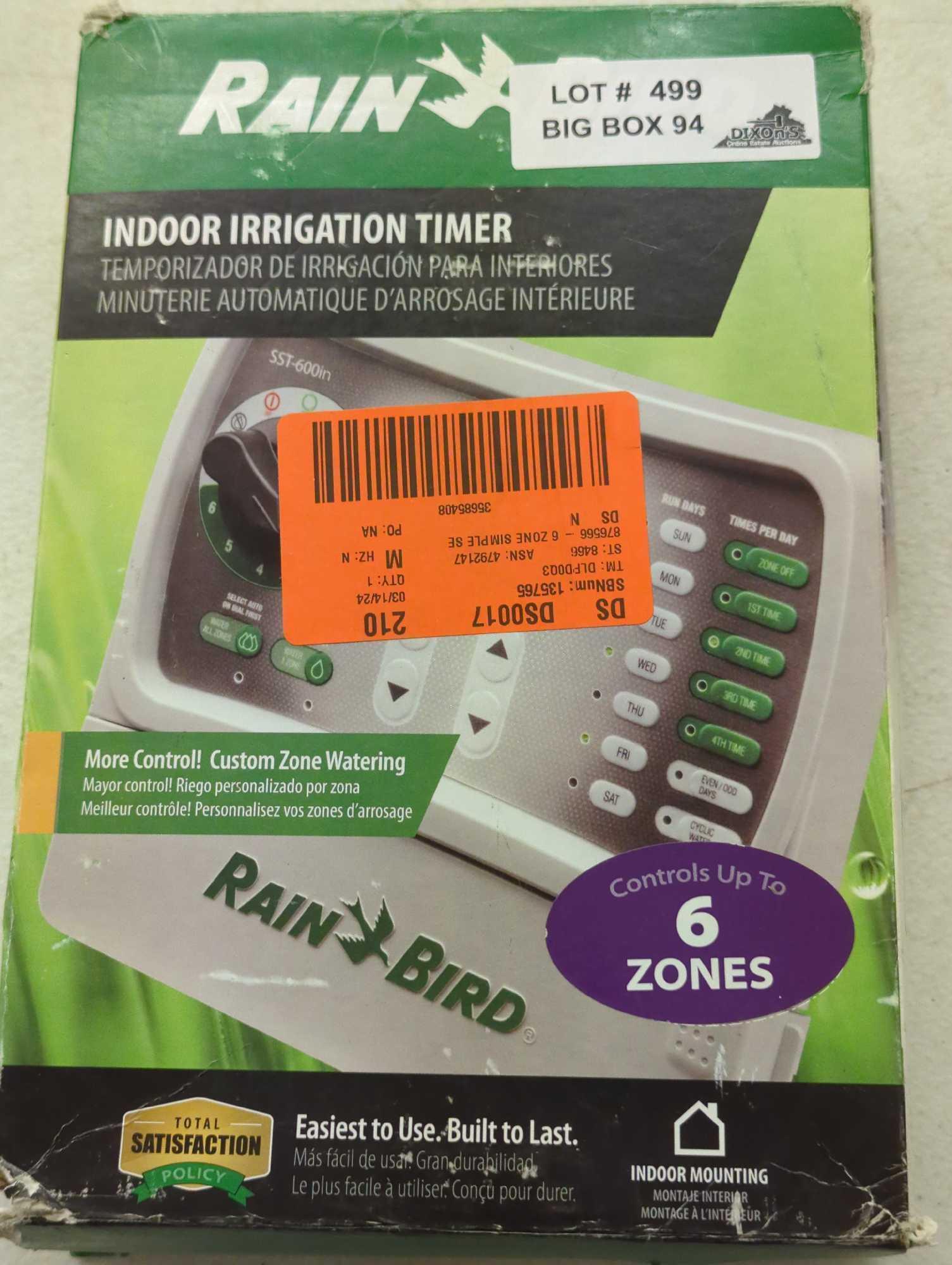 Rain Bird Simple-To-Set 6-Station Indoor Irrigation Timer, Appears to be New in Open Box Retail