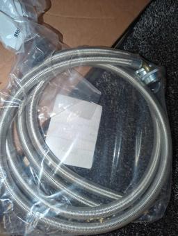 Lot of 2 Items Including GE 4 ft. Universal Stainless Steel Washer Hoses with 90 degree Elbow