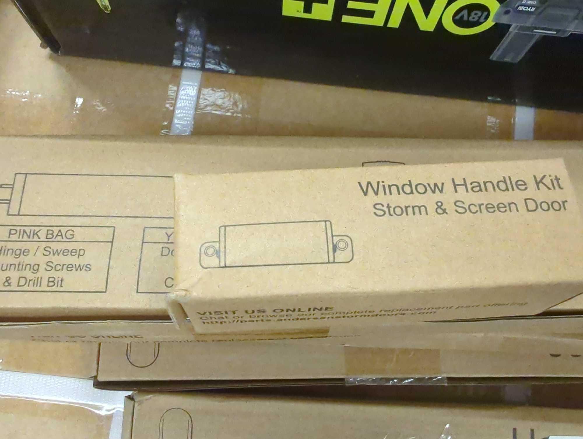 Lot of Anderson Door Accessories to include, Anderson Storm and Screen Door Handle, Closing and