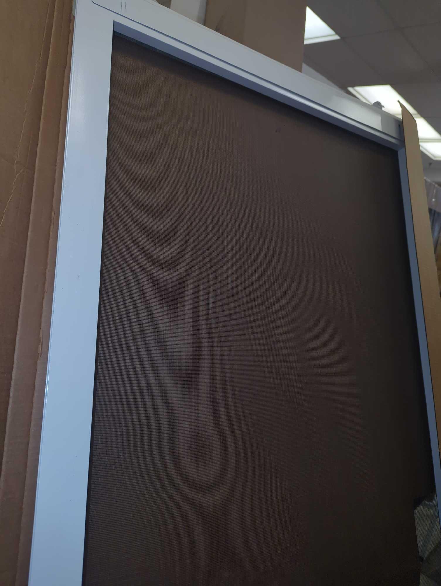Screen Tight 30 in. x 80 in. Adjustable Fit White Metal Sliding Patio Screen Door, Model PSD30W,